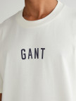 GANT Erkek Krem Relaxed Fit Bisiklet Yaka Logolu T-Shirt GANT Erkek Krem Relaxed Fit Bisiklet Yaka Logolu T-Shirt