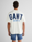 GANT Erkek Krem Relaxed Fit Bisiklet Yaka Logolu T-Shirt GANT Erkek Krem Relaxed Fit Bisiklet Yaka Logolu T-Shirt