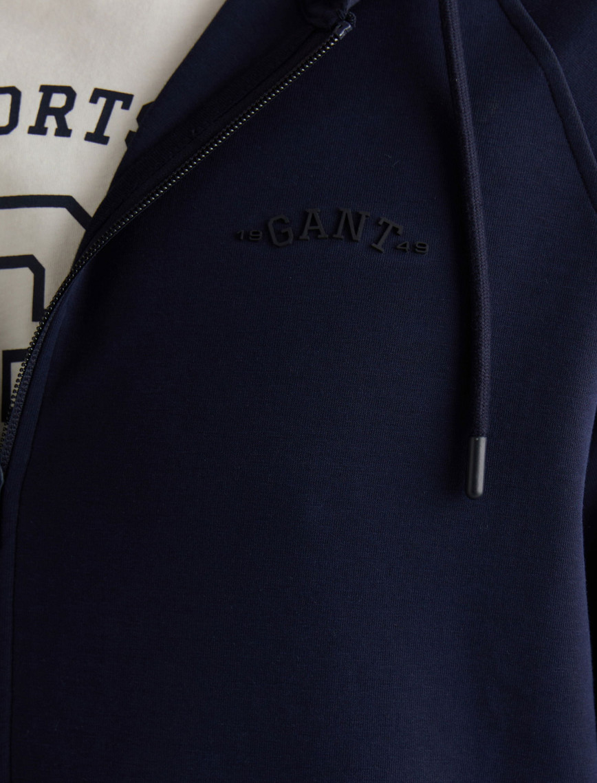 GANT Erkek Lacivert Regular Fit Kapüşonlu Sweatshirt