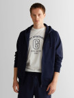 GANT Erkek Lacivert Regular Fit Kapüşonlu Sweatshirt