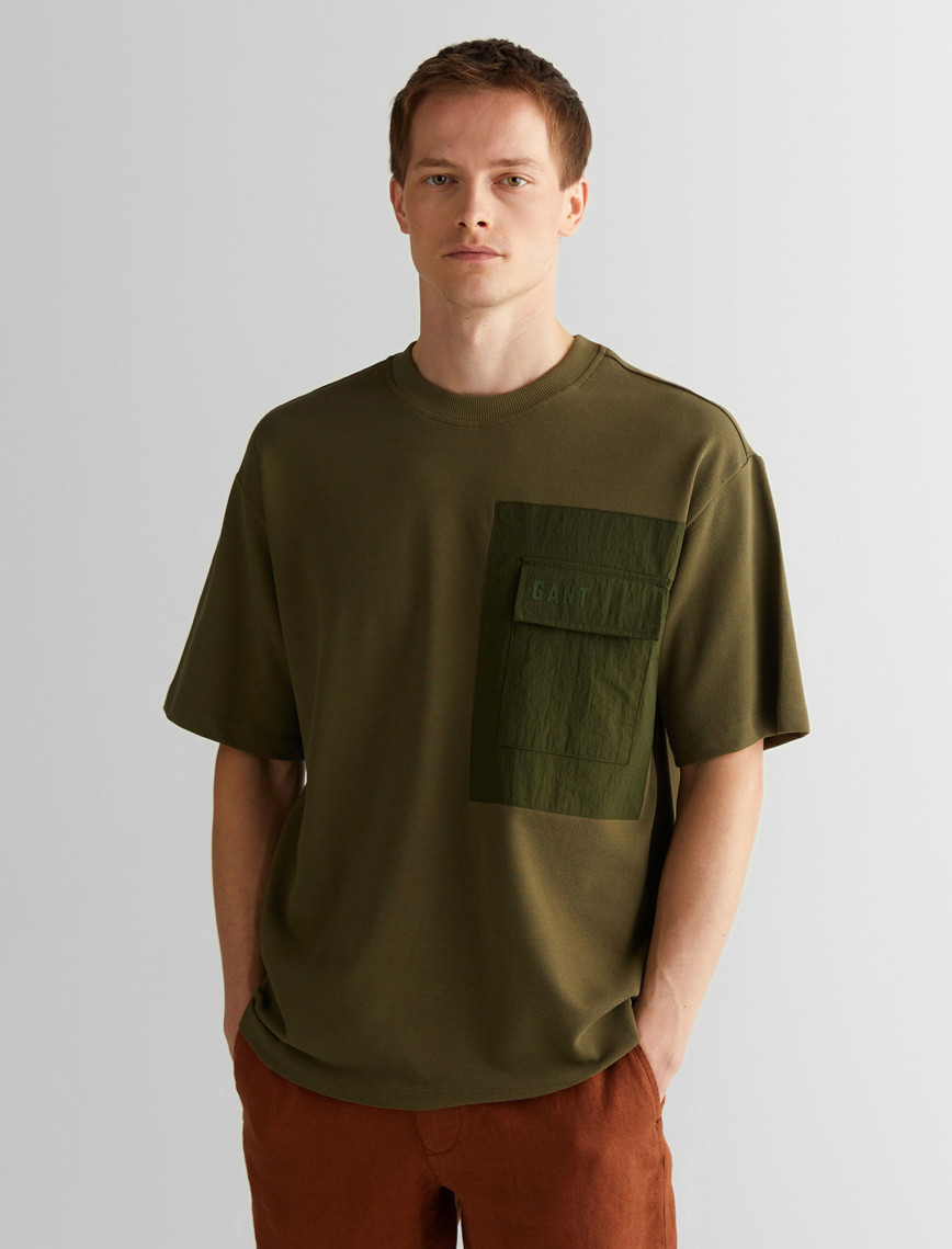 GANT Erkek Siyah Relaxed Fit Bisiklet Yaka Logolu T-Shirt GANT Erkek Siyah Relaxed Fit Bisiklet Yaka Logolu T-Shirt