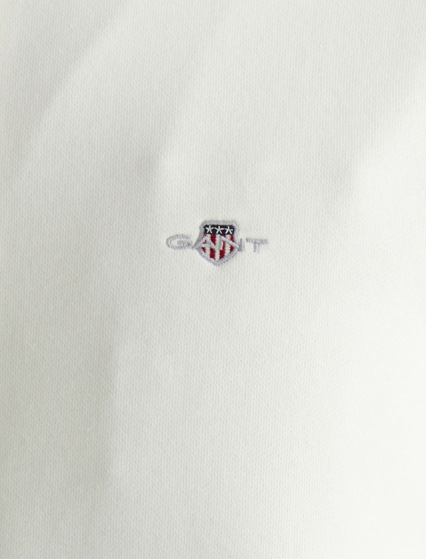 GANT Erkek Beyaz Regular Fit Fermuarlı Sweatshirt GANT Erkek Beyaz Regular Fit Fermuarlı Sweatshirt