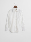 GANT Kadın Beyaz Relaxed Fit Klasik Yaka Çizgili Gömlek GANT Kadın Beyaz Relaxed Fit Klasik Yaka Çizgili Gömlek