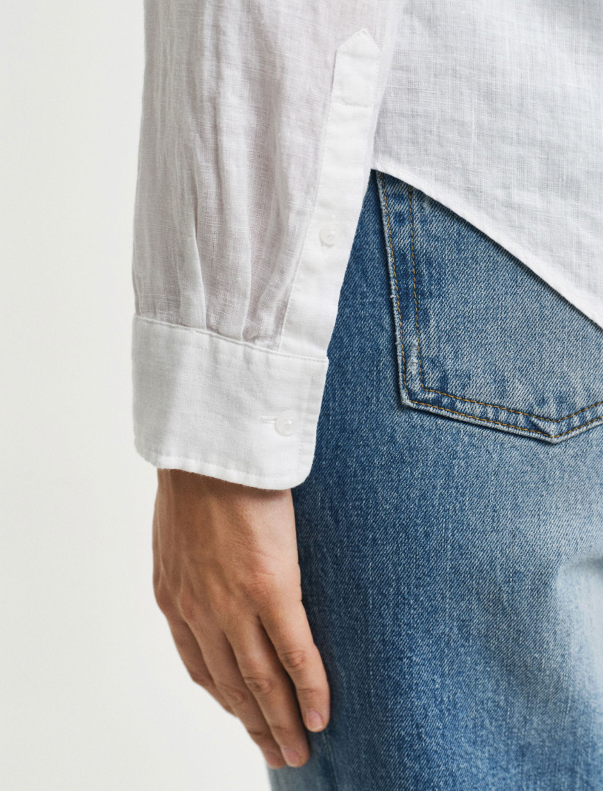 GANT Kadın Beyaz Regular Fit Klasik Yaka Gömlek GANT Kadın Beyaz Regular Fit Klasik Yaka Gömlek