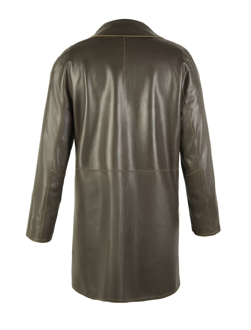 Simonetta Yeşil Kadın Çift Taraflı Deri Pardösü Simonetta Yeşil Kadın Çift Taraflı Deri Pardösü