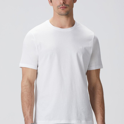 Network Erkek Beyaz Basic T-shirt Network Erkek Beyaz Basic T-shirt