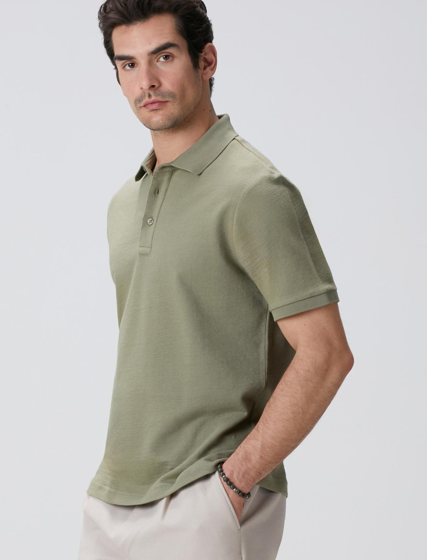 Network Erkek Haki Polo Yaka T-shirt Network Erkek Haki Polo Yaka T-shirt