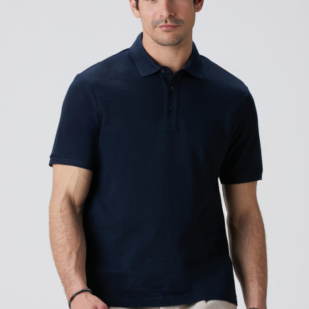 Network Erkek Lacivert Polo Yaka Jakarlı T-shirt Network Erkek Lacivert Polo Yaka Jakarlı T-shirt