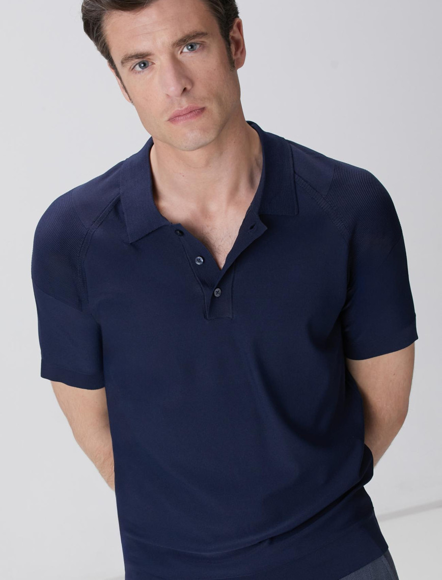 Network Erkek Lacivert Polo Yaka Triko Network Erkek Lacivert Polo Yaka Triko