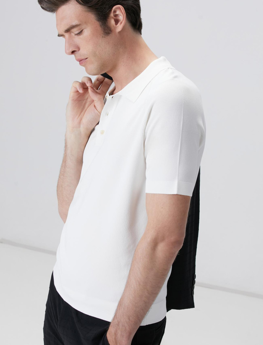 Network Erkek Kırık Beyaz Polo Yaka Triko Network Erkek Kırık Beyaz Polo Yaka Triko