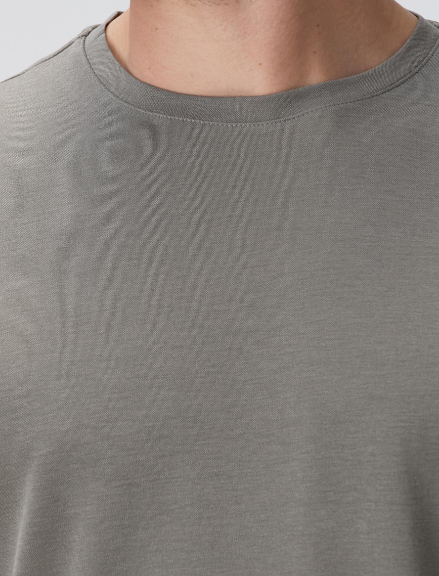 Network Erkek Haki Basic T-shirt