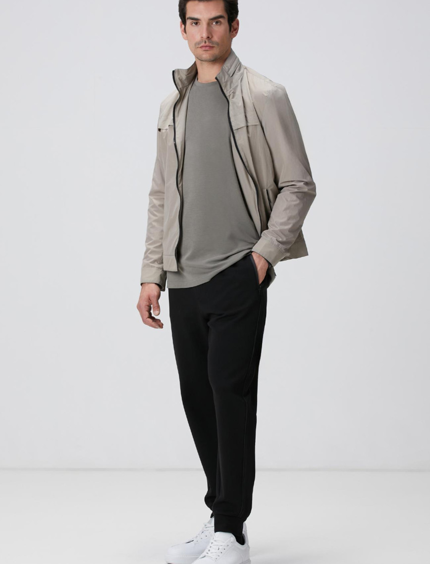 Network Erkek Haki Basic T-shirt