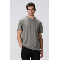 Network Erkek Haki Basic T-shirt