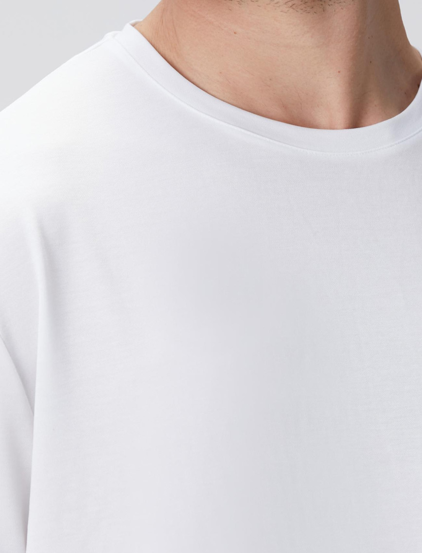 Network Erkek Beyaz Basic T-shirt