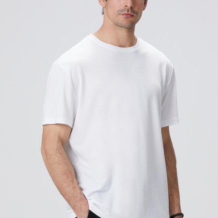 Network Erkek Beyaz Basic T-shirt Network Erkek Beyaz Basic T-shirt