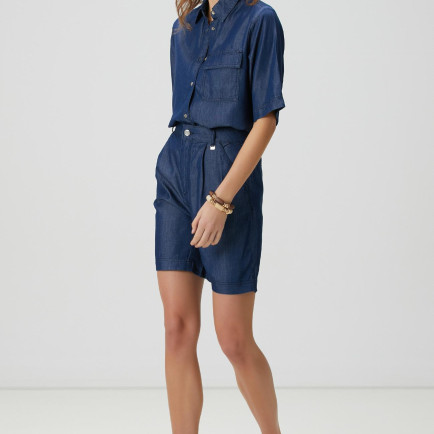 Network Kadın Açık Indigo Mavi Denim Şort Network Kadın Açık Indigo Mavi Denim Şort