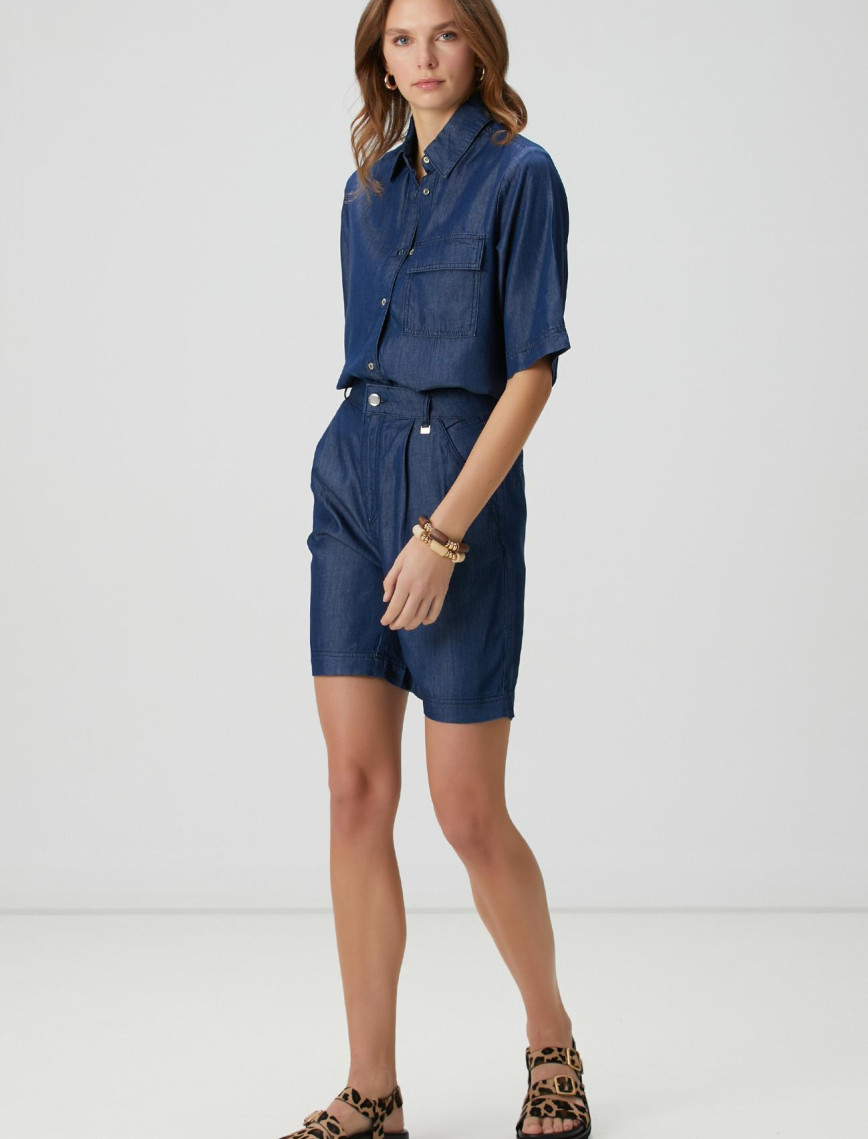 Network Kadın Açık Indigo Mavi Denim Şort Network Kadın Açık Indigo Mavi Denim Şort