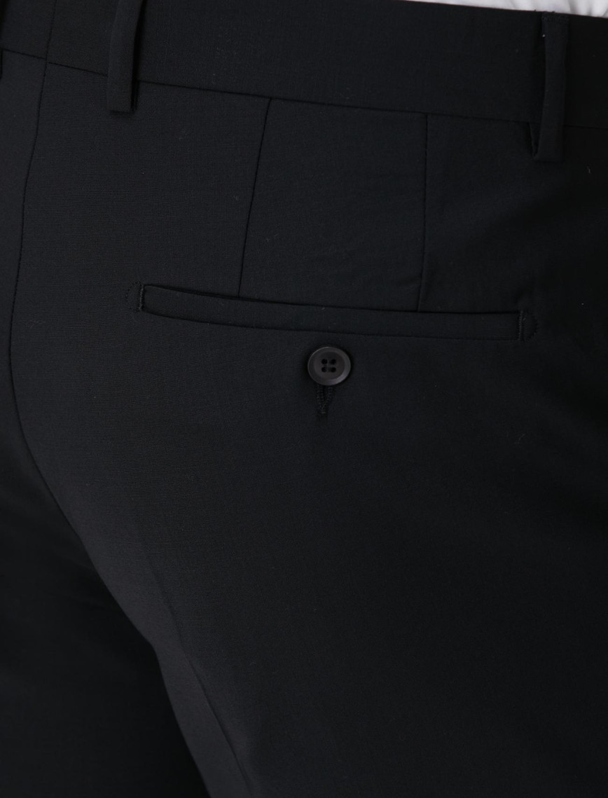 Network Erkek Siyah Yün Karışımlı Pantolon Network Erkek Siyah Yün Karışımlı Pantolon