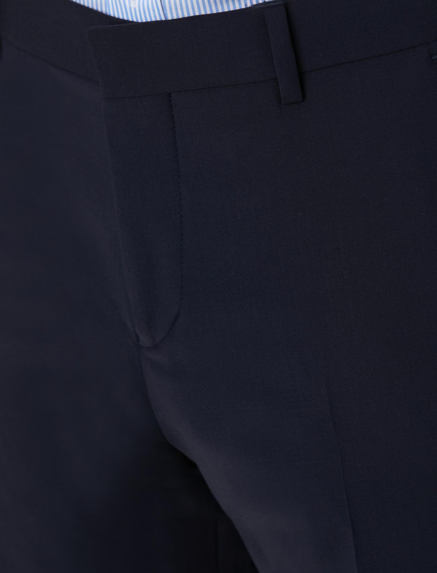 Network Erkek Lacivert Yün Karışımlı Pantolon