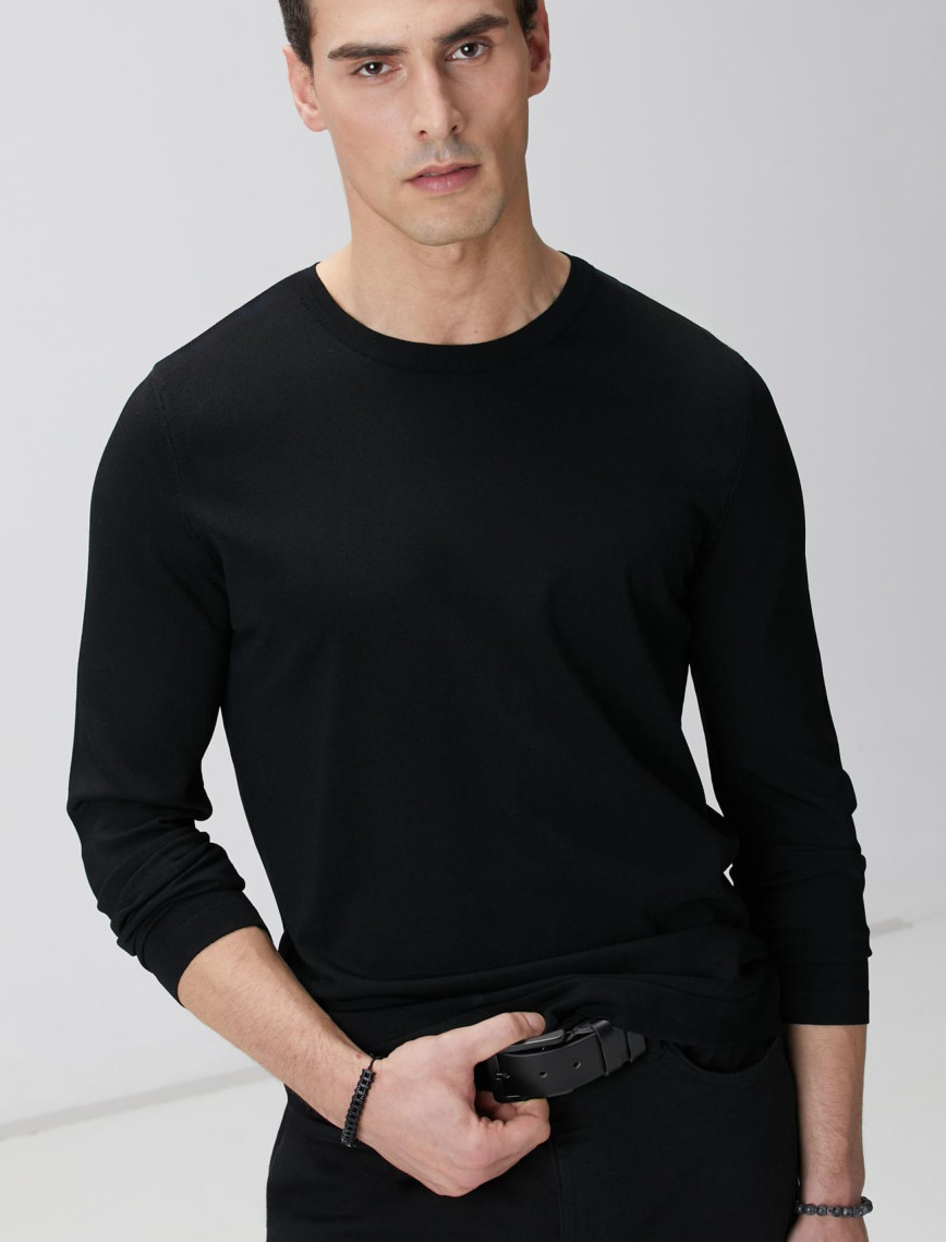 Network Erkek Siyah N-Tech Basıc Triko Kazak Network Erkek Siyah N-Tech Basıc Triko Kazak