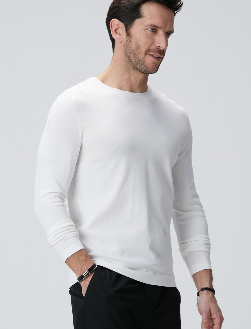 Network Erkek N-Tech Kırık Beyaz Basic Kazak Network Erkek N-Tech Kırık Beyaz Basic Kazak