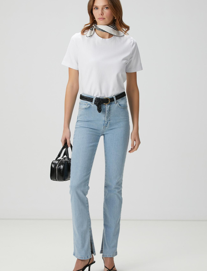 Network Kadın Açık Indigo Mavi Denim Pantolon Network Kadın Açık Indigo Mavi Denim Pantolon