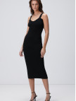 Network Kadın Siyah Midi Triko Elbise Network Kadın Siyah Midi Triko Elbise