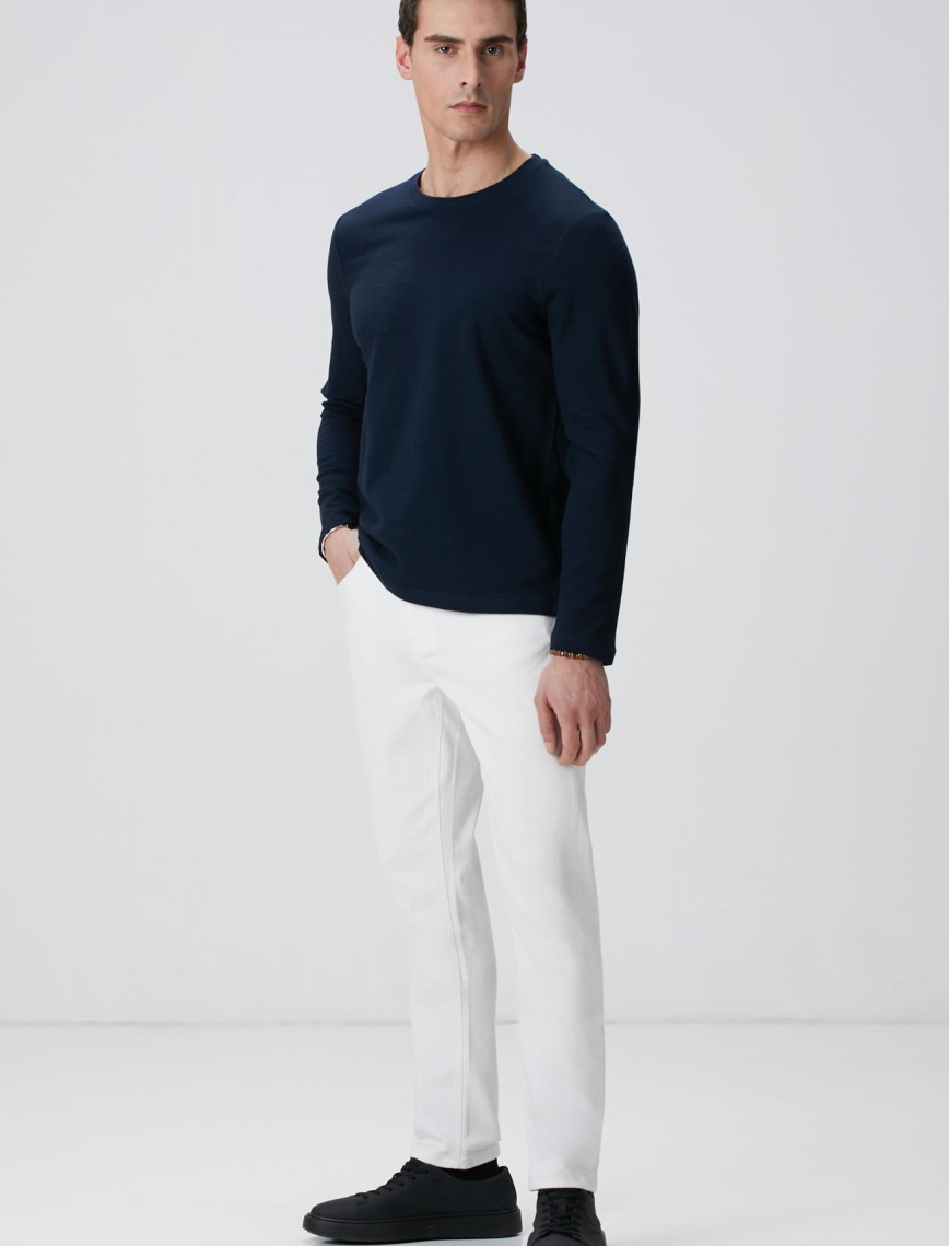 Network Erkek Lacivert Uzun Kollu Pamuk T-shirt Network Erkek Lacivert Uzun Kollu Pamuk T-shirt