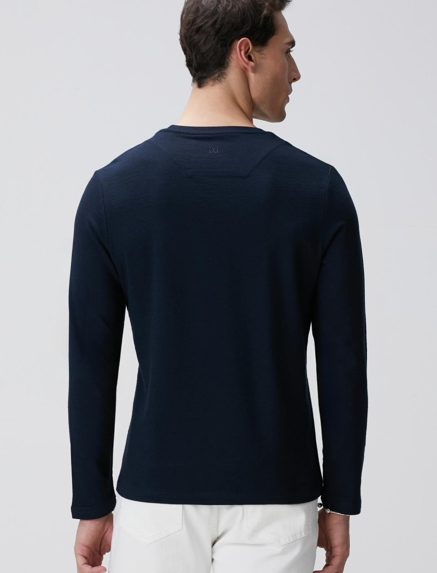 Network Erkek Lacivert Uzun Kollu Pamuk T-shirt Network Erkek Lacivert Uzun Kollu Pamuk T-shirt