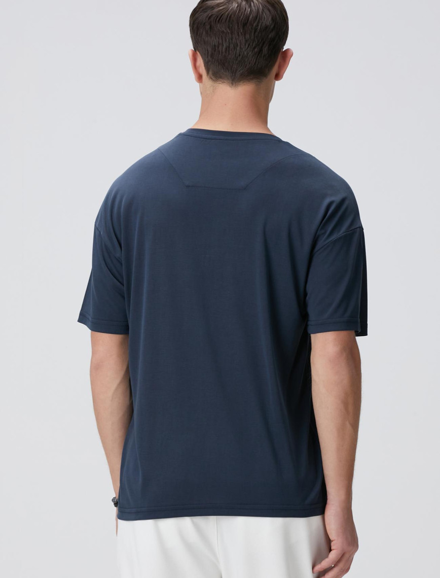 Network Erkek Lacivert Modal Karışımlı T-shirt Network Erkek Lacivert Modal Karışımlı T-shirt