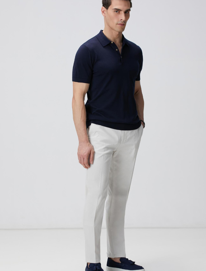 Network Erkek Lacivert Polo Yaka Kazak Network Erkek Lacivert Polo Yaka Kazak