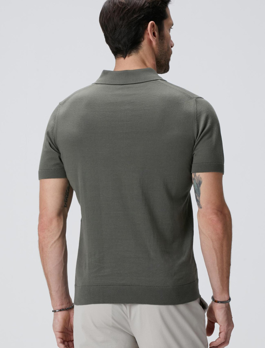 Network Erkek Haki Polo Yaka Kazak Network Erkek Haki Polo Yaka Kazak