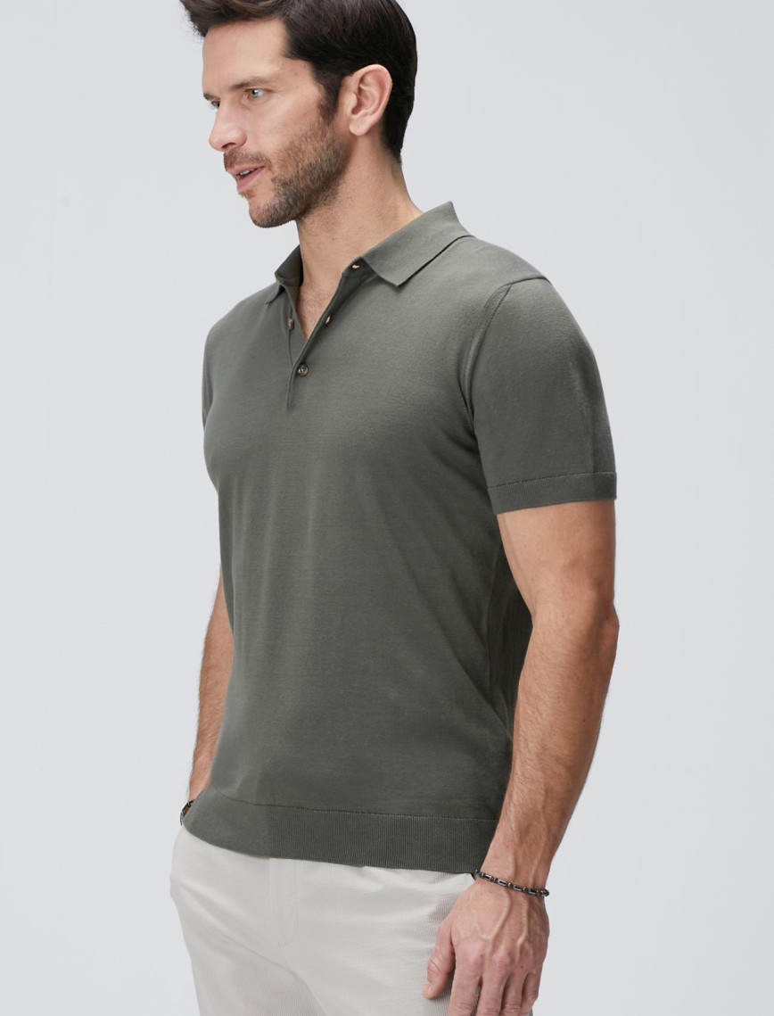 Network Erkek Haki Polo Yaka Kazak Network Erkek Haki Polo Yaka Kazak