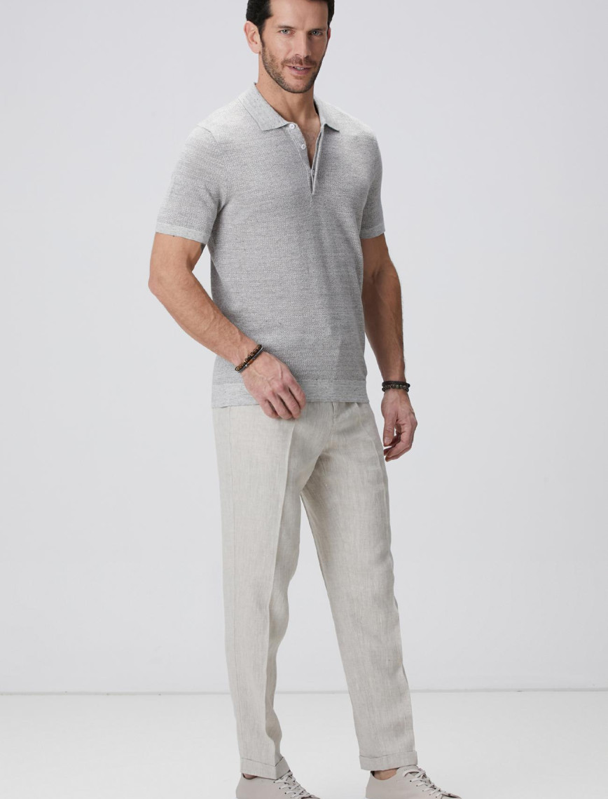 Network Erkek Limited Gri Keten Karışımlı Kazak Network Erkek Limited Gri Keten Karışımlı Kazak