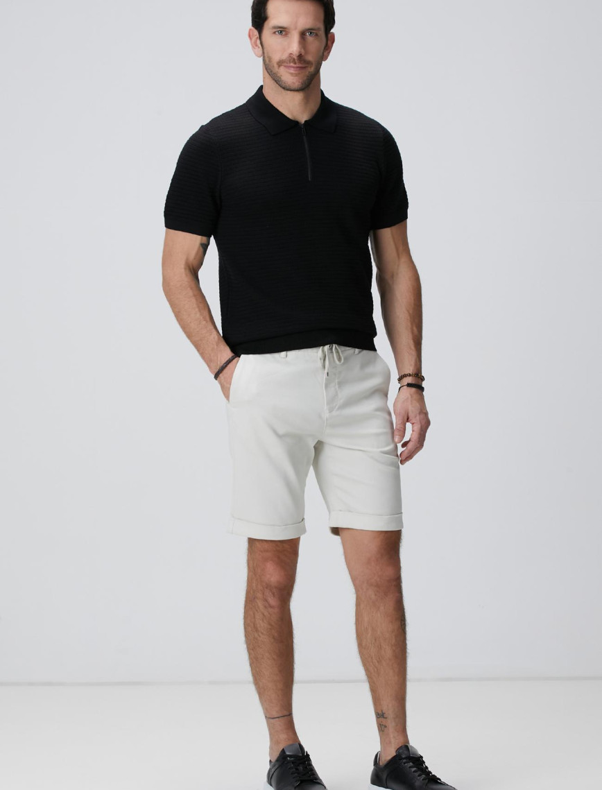 Network Erkek Siyah Kısa Kollu Kazak