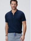 Network Erkek Lacivert Polo Yaka Kazak Network Erkek Lacivert Polo Yaka Kazak