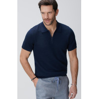 Network Erkek Lacivert Polo Yaka Kazak