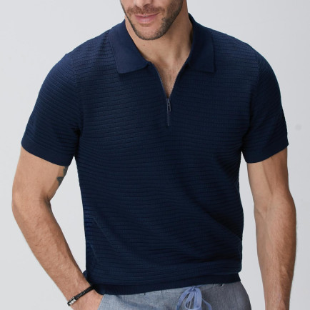 Network Erkek Lacivert Polo Yaka Kazak Network Erkek Lacivert Polo Yaka Kazak