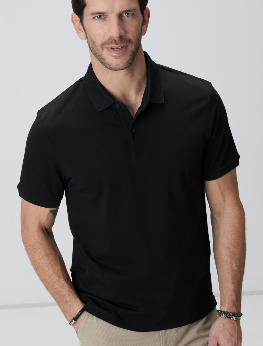 Network Erkek N-Tech Siyah Polo Yaka T-shirt Network Erkek N-Tech Siyah Polo Yaka T-shirt