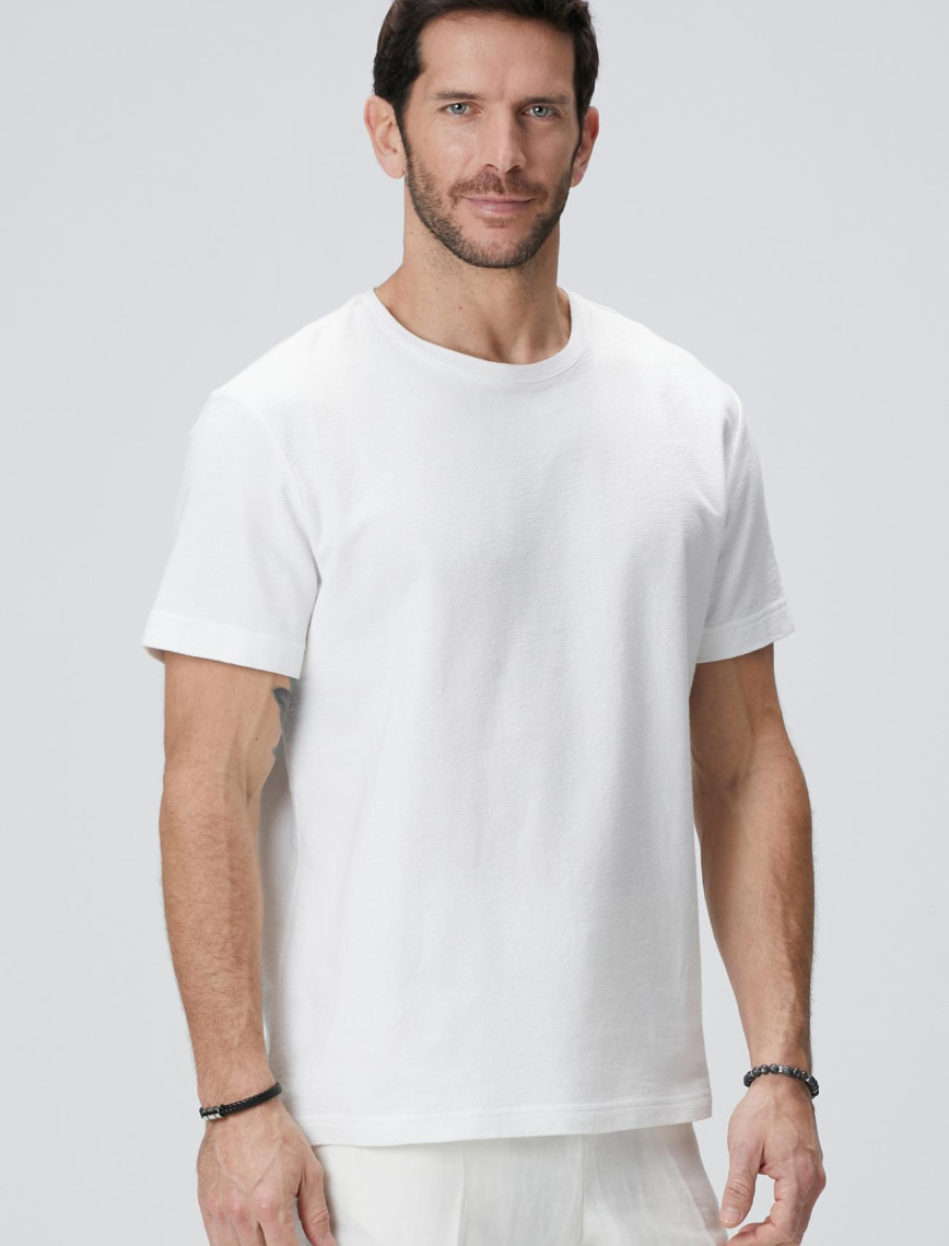 Network Erkek Kırık Beyaz T-shirt Network Erkek Kırık Beyaz T-shirt