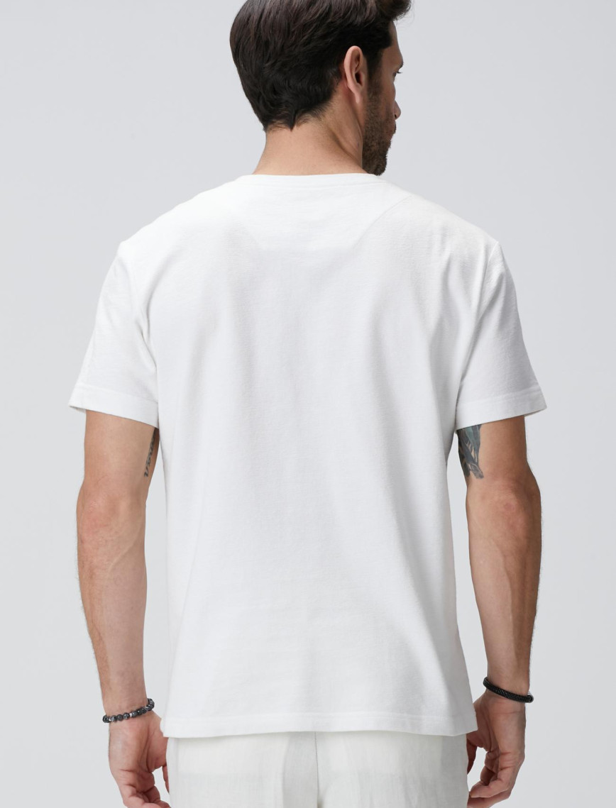 Network Erkek Kırık Beyaz T-shirt Network Erkek Kırık Beyaz T-shirt