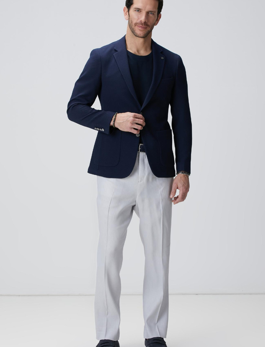 Network Erkek Lacivert Jakarlı T-shirt Network Erkek Lacivert Jakarlı T-shirt