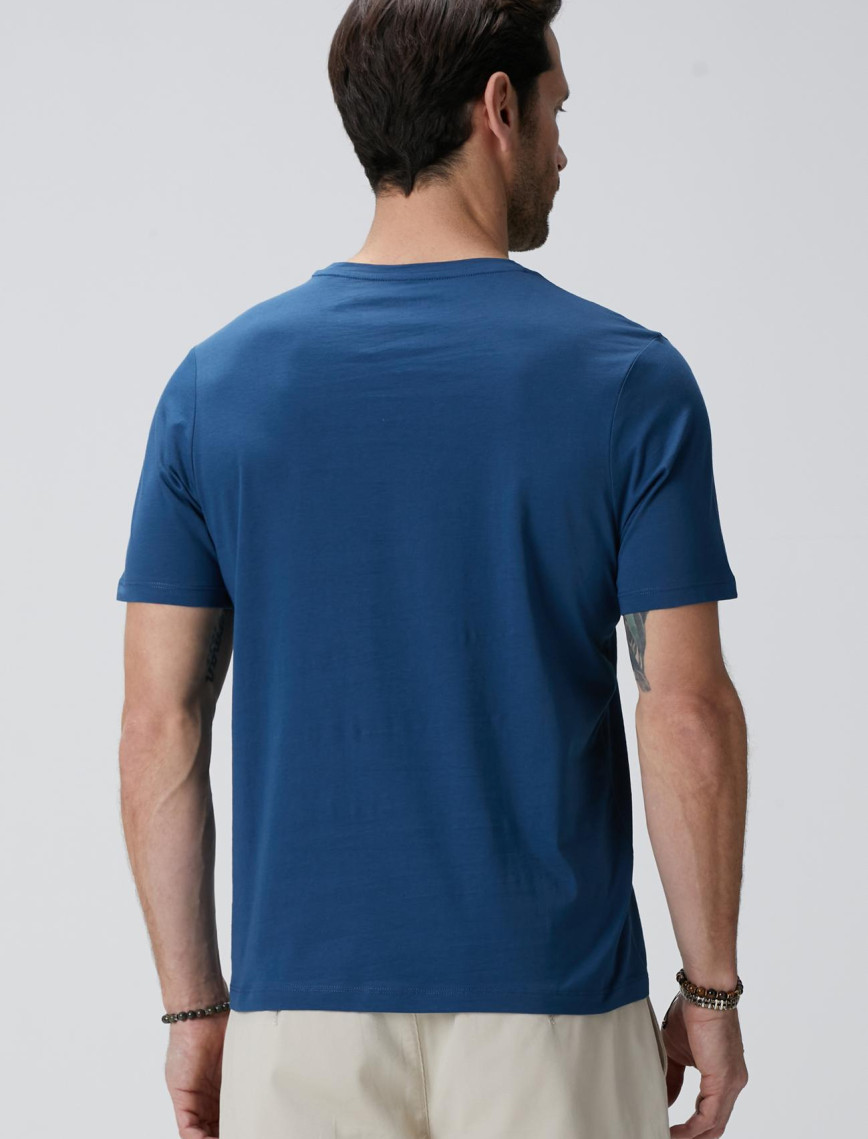 Network Erkek Indigo Basic T-shirt Network Erkek Indigo Basic T-shirt