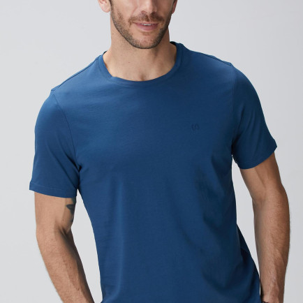 Network Erkek Indigo Basic T-shirt Network Erkek Indigo Basic T-shirt