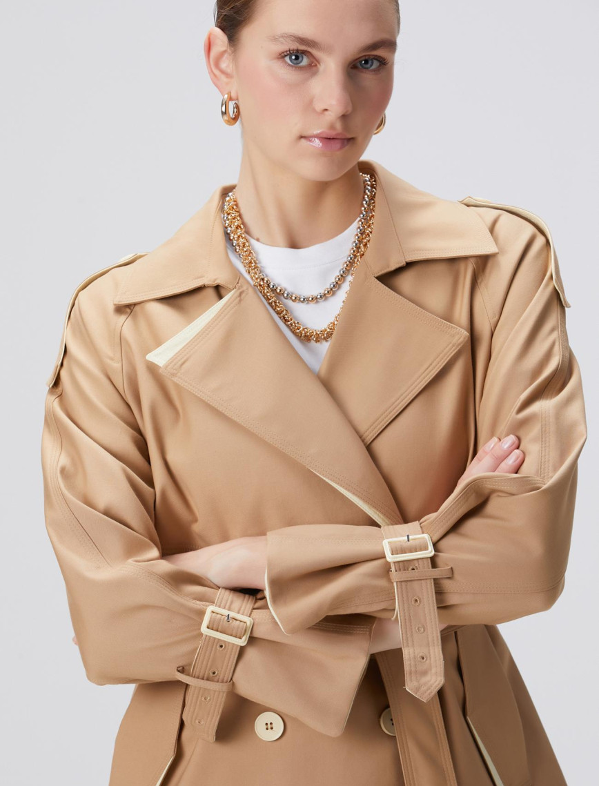 Network Kadın Bej Kruvaze Trench Coat Network Kadın Bej Kruvaze Trench Coat