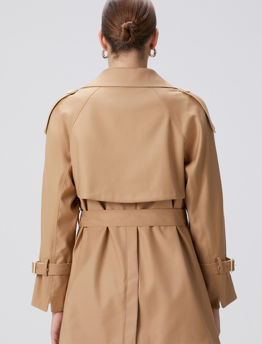 Network Kadın Bej Kruvaze Trench Coat Network Kadın Bej Kruvaze Trench Coat