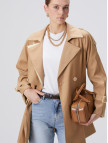 Network Kadın Bej Kruvaze Trench Coat Network Kadın Bej Kruvaze Trench Coat