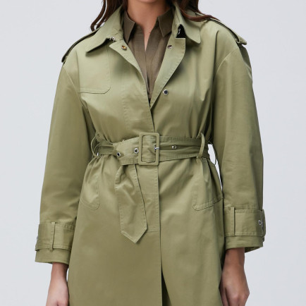 Network Kadın Haki Kemerli Pardösü Network Kadın Haki Kemerli Pardösü