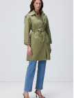 Network Kadın Haki Kemerli Pardösü Network Kadın Haki Kemerli Pardösü