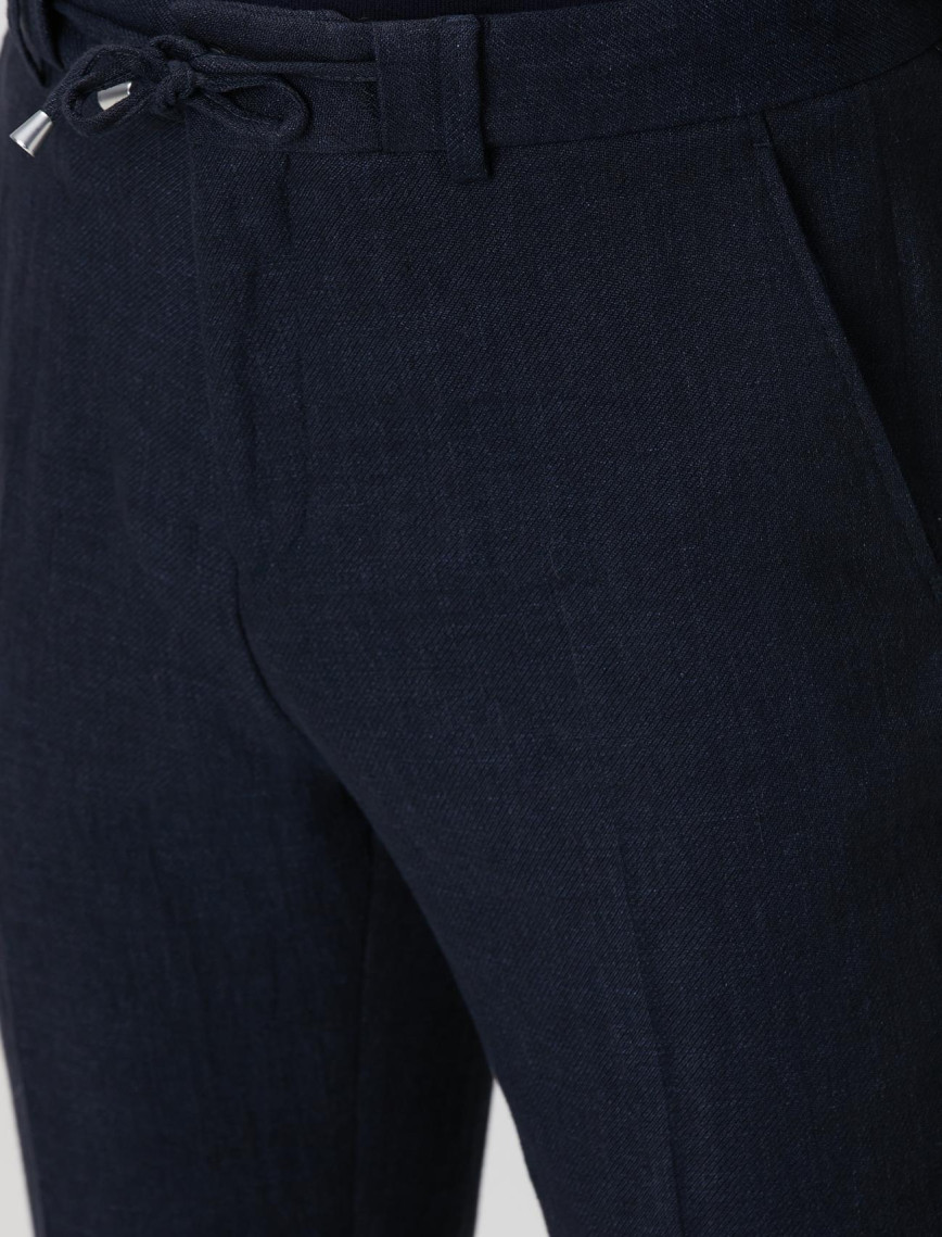 Network Erkek Lacivert Keten Karışımlı Jogger Pantolon Network Erkek Lacivert Keten Karışımlı Jogger Pantolon